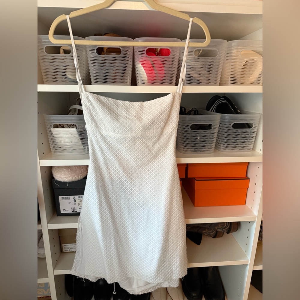 Are you Am I Missi White Textured Dress